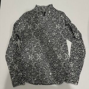 SNO SKINS Quarter Zip Pullover Sweater Textured Micro Fleece Size medium